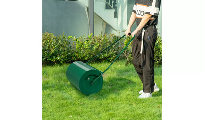 Outsunny 63 L Garden Lawn Roller with Water or Sand Filled Drum - Green