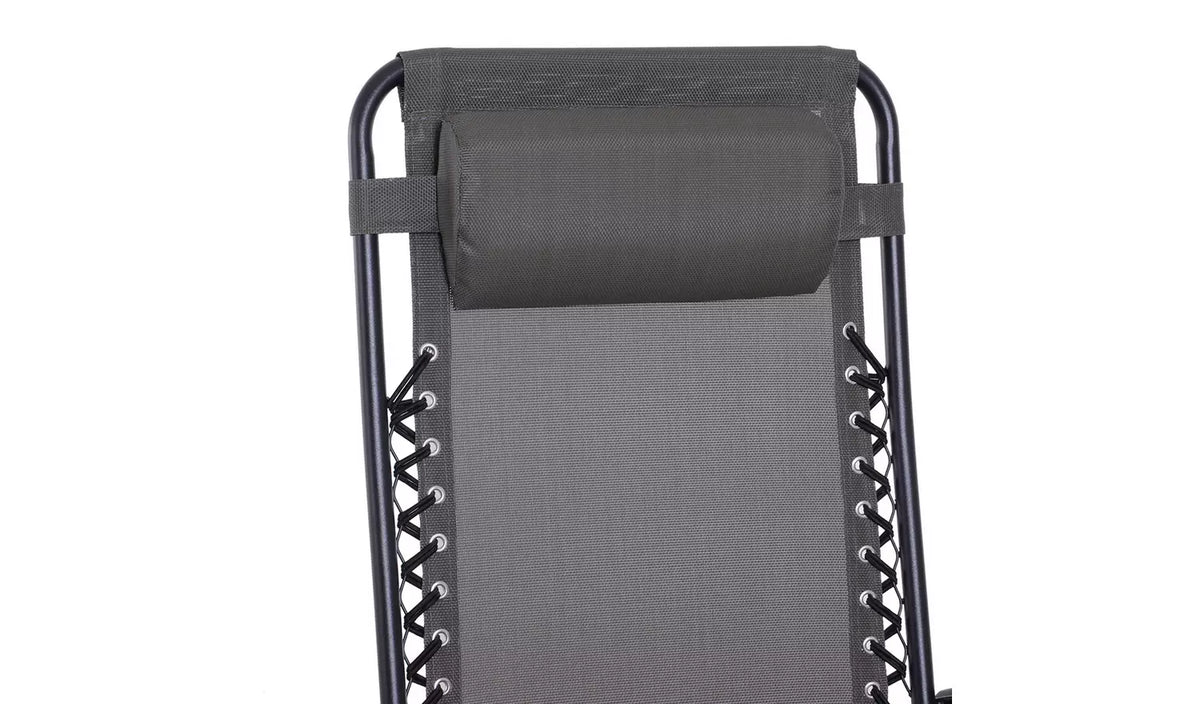 Outsunny Foldable Reclining Garden Sun Lounger Zero Gravity - Grey