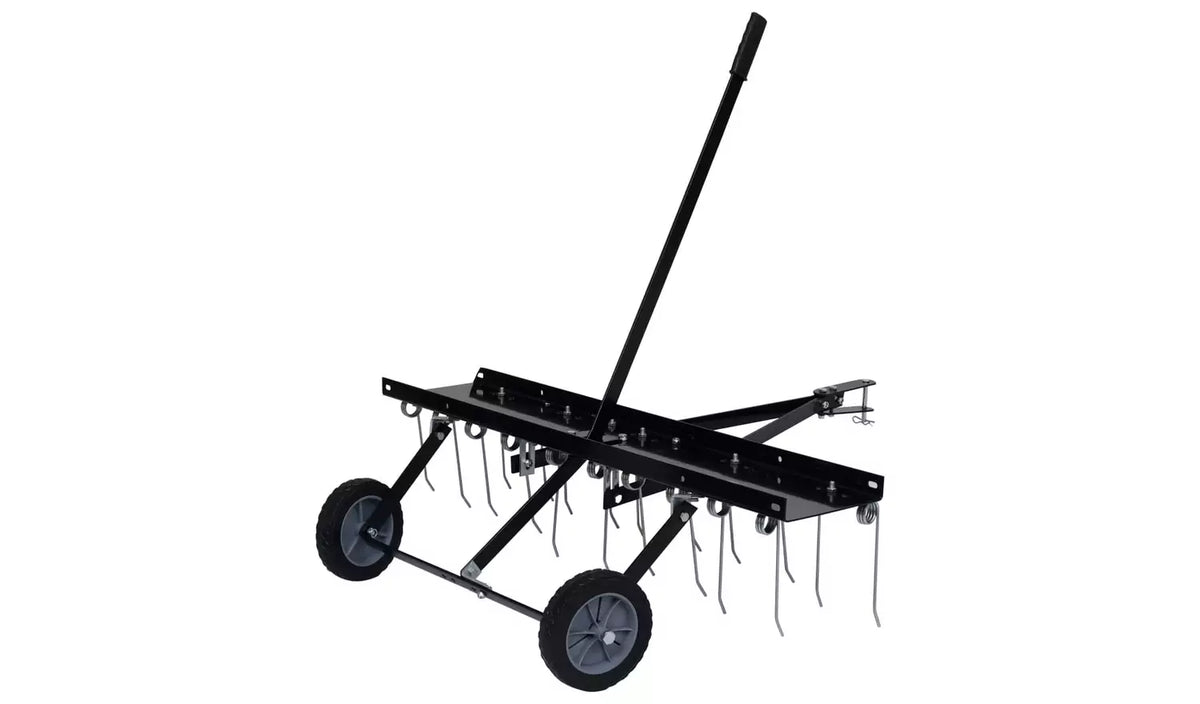 Walplus Steel Scarifier for Ride-on Mower - Black - 102 x 85 x 37 cm