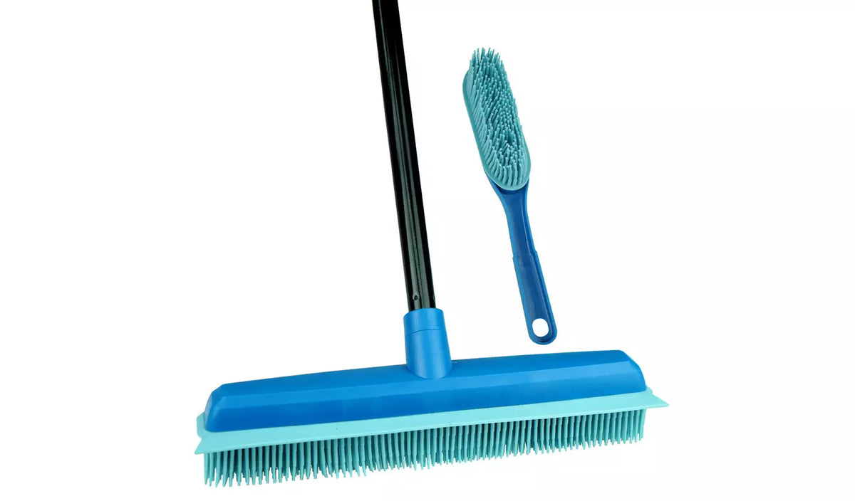 Home Valet Rubber Broom & Hand Brush Set
